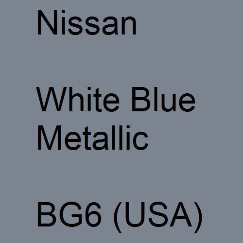 Nissan, White Blue Metallic, BG6 (USA).